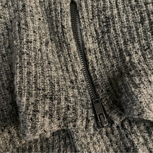 American Eagle Sweater Dress Gray Wool Blend Knit Turtleneck Long Sleeve M - Picture 5 of 8